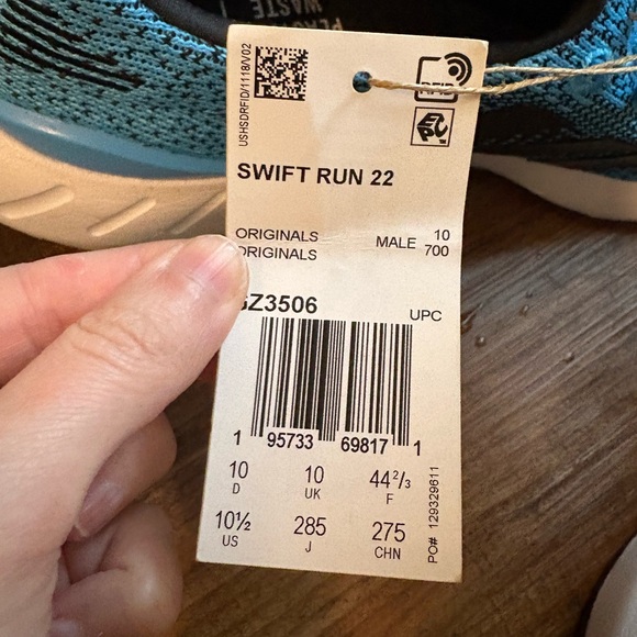 Adidas originals men’s swift run 22 blue size 10.5 men’s new with tags - Picture 3 of 10